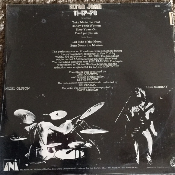 Brand New VINTAGE Elton John 11-17-70 vinyl album - Picture 2 of 8
